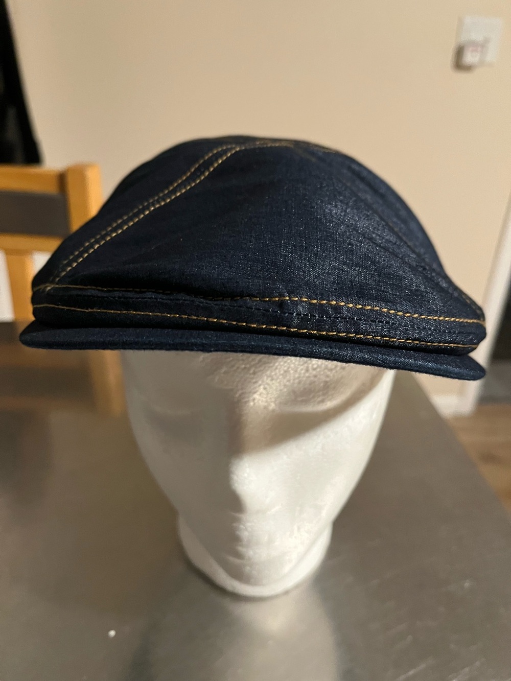 Royal Stetson size large made in Japan dark denim four panel 70s paper boy hat